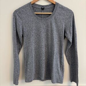 Monrow Heather Gray Long Sleeve Crewneck Tee